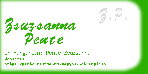 zsuzsanna pente business card